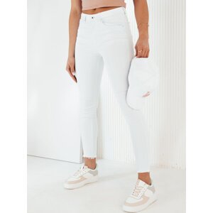 Biele vypasované džínsy NAVILES UY1987 Veľkosť: M