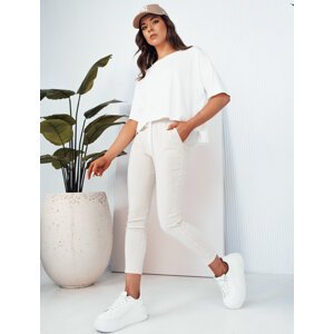Bielo-béžové pruhované nohavice MARINS UY2081 Veľkosť: S