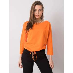 Oranžové dámske tričko so stiahnutím RV-BZ-4691.43P-orange Veľkosť: L