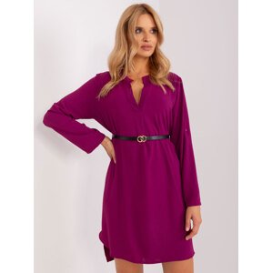 Fuchsiové voľné košeľové šaty -DHJ-SK-5766.18X-purple Veľkosť: ONE SIZE