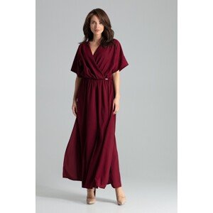 Dlhé elegantné šaty L055 Deep Red Veľkosť: 2XL