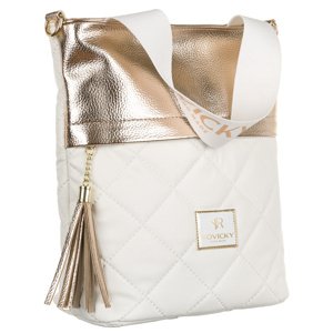 Rovicky bielo-zlatá shopper kabelka s prešívaním TDR21020 PIK_white/gold Veľkosť: ONE SIZE