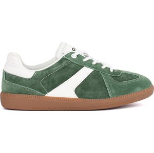 Tmavozelené kožené dámske sneakersy GD-XF-148GR/W Veľkosť: 40