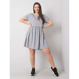 ŠEDÉ DÁMSKE BASIC ŠATY -RV-SK-6292.09P-GREY Veľkosť: 2XL