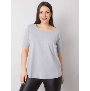 SVETLO ŠEDÉ DÁMSKE BASIC TRIČKO -RV-TS-6330.92P-GREY Veľkosť: XL