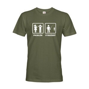 Vtipné tričko pre rybárov Problém - Vyriešený - ideálny darček